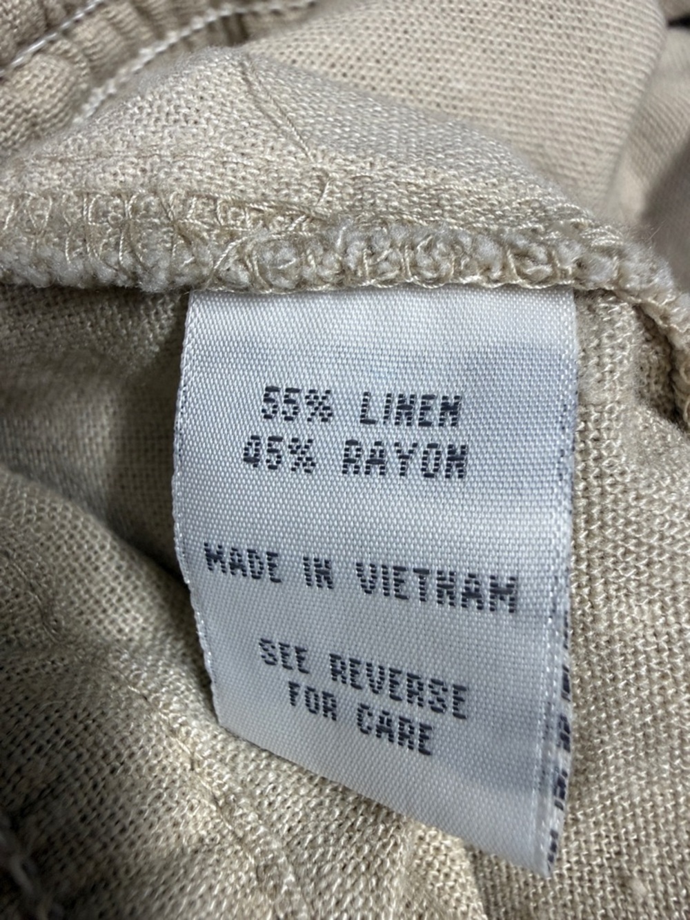 Cali1850 Woman’s beige Drawstring Joggers with Relaxed Legs - Picture 7 of 7